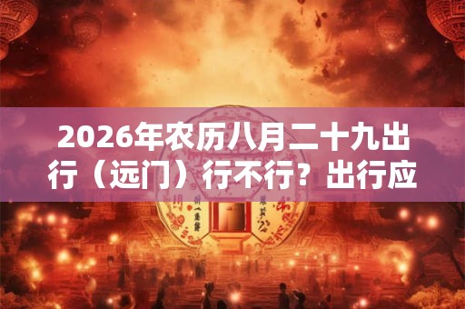 2026年农历八月二十九出行（远门）行不行？出行应注意什么？