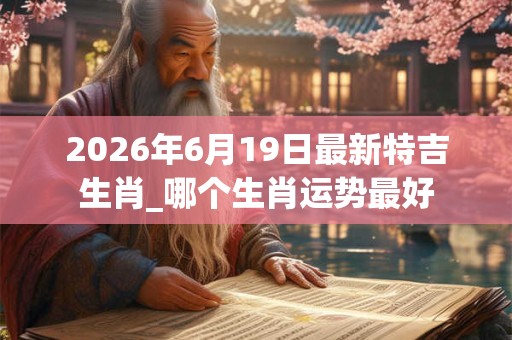 2026年6月19日最新特吉生肖_哪个生肖运势最好
