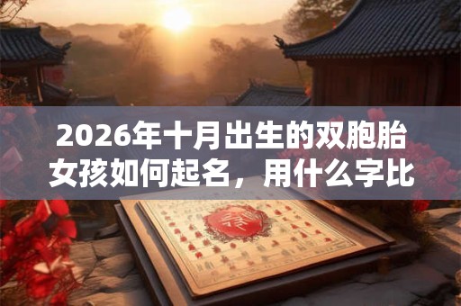 2026年十月出生的双胞胎女孩如何起名，用什么字比较好