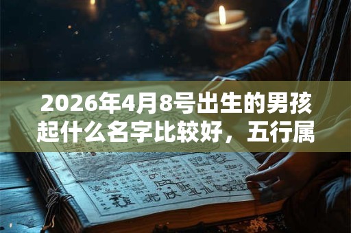 2026年4月8号出生的男孩起什么名字比较好，五行属什么