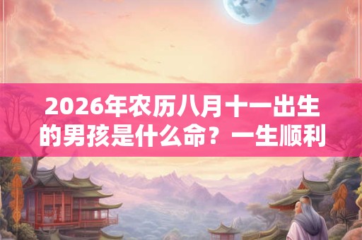 2026年农历八月十一出生的男孩是什么命？一生顺利吗？