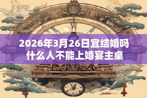 2026年3月26日宜结婚吗 什么人不能上婚宴主桌