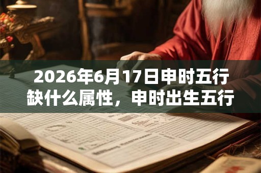 2026年6月17日申时五行缺什么属性，申时出生五行缺什么