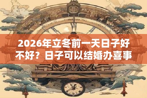 2026年立冬前一天日子好不好？日子可以结婚办喜事吗？