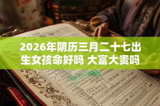 2026年阴历三月二十七出生女孩命好吗 大富大贵吗