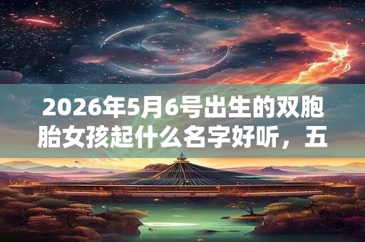 2026年5月6号出生的双胞胎女孩起什么名字好听，五行属什么？