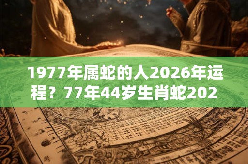 1977年属蛇的人2026年运程？77年44岁生肖蛇2026年运势
