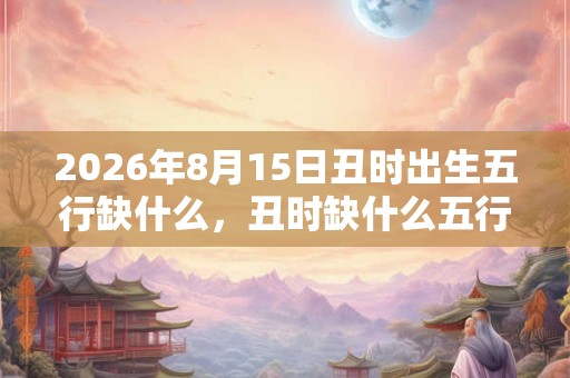 2026年8月15日丑时出生五行缺什么，丑时缺什么五行