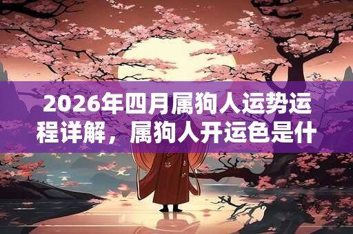 2026年四月属狗人运势运程详解,属狗人开运色是什么色? 2026年四月属狗人运势运程详解,属狗人开运色是什么色?