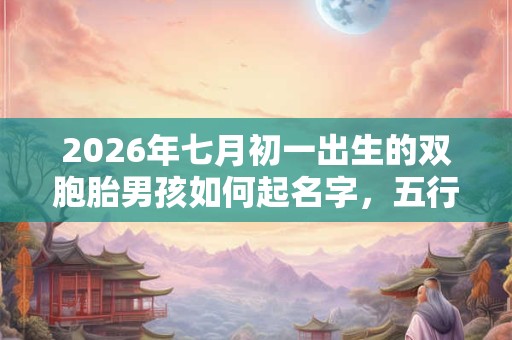 2026年七月初一出生的双胞胎男孩如何起名字,五行属什么? 2026年七月初一出生的双胞胎男孩如何起名字,五行属什么?