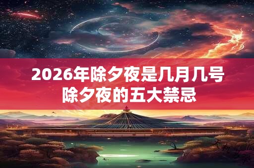 2026年除夕夜是几月几号 除夕夜的五大禁忌