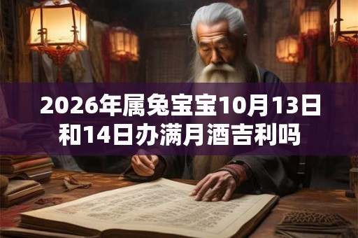 2026年属兔宝宝10月13日和14日办满月酒吉利吗