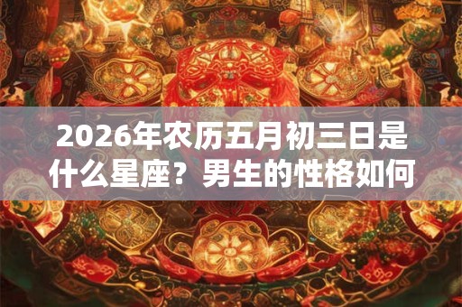 2026年农历五月初三日是什么星座？男生的性格如何？