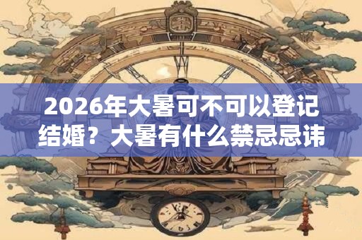 2026年大暑可不可以登记结婚？大暑有什么禁忌忌讳？