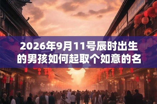 2026年9月11号辰时出生的男孩如何起取个如意的名字和五行属性