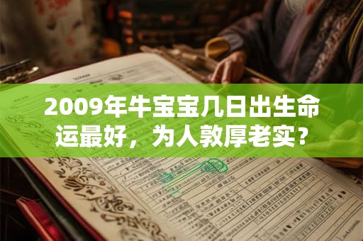 2009年牛宝宝几日出生命运最好，为人敦厚老实？