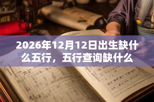 2026年12月12日出生缺什么五行，五行查询缺什么