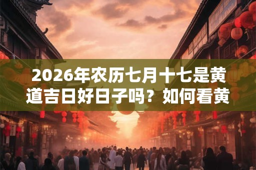 2026年农历七月十七是黄道吉日好日子吗？如何看黄道吉日？