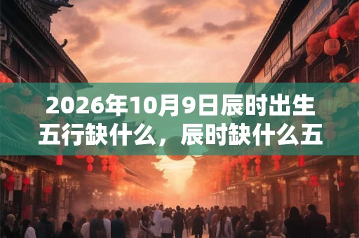 2026年10月9日辰时出生五行缺什么，辰时缺什么五行