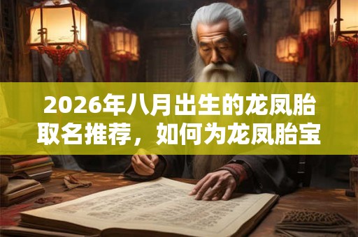 2026年八月出生的龙凤胎取名推荐，如何为龙凤胎宝宝起名？