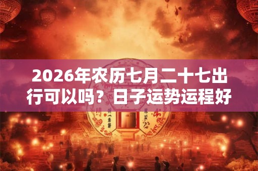 2026年农历七月二十七出行可以吗？日子运势运程好吗？