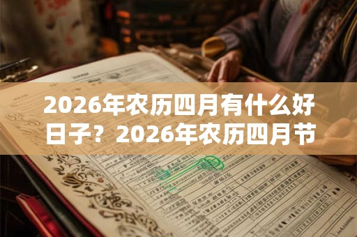 2026年农历四月有什么好日子？2026年农历四月节日一览！