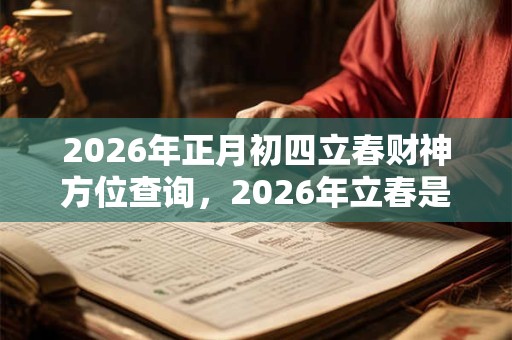 2026年正月初四立春财神方位查询,2026年立春是六九第几天? 2026年正月初四立春财神方位查询,2026年立春是六九第几天?