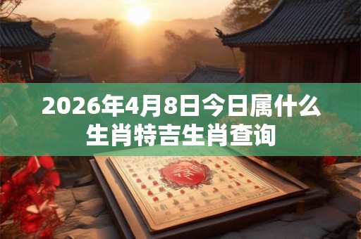 2026年4月8日今日属什么生肖特吉生肖查询
