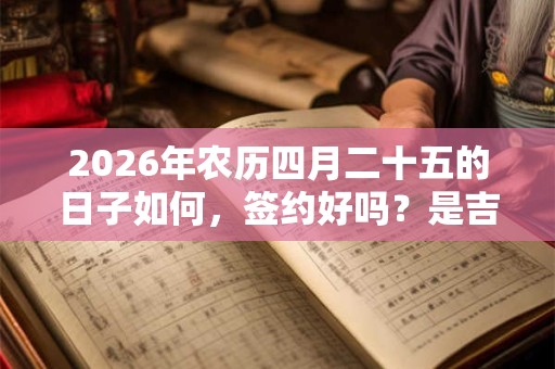 2026年农历四月二十五的日子如何,签约好吗?是吉日吗? 2026年农历四月二十五的日子如何,签约好吗?是吉日吗?
