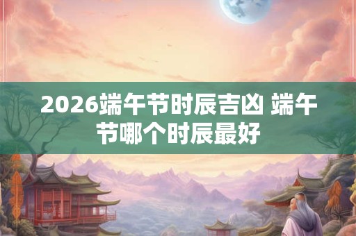 2026端午节时辰吉凶 端午节哪个时辰最好 2026端午节时辰吉凶 端午节哪个时辰最好