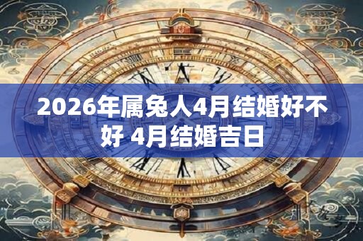 2026年属兔人4月结婚好不好 4月结婚吉日