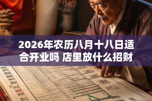 2026年农历八月十八日适合开业吗 店里放什么招财
