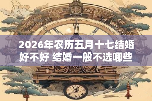 2026年农历五月十七结婚好不好 结婚一般不选哪些日子