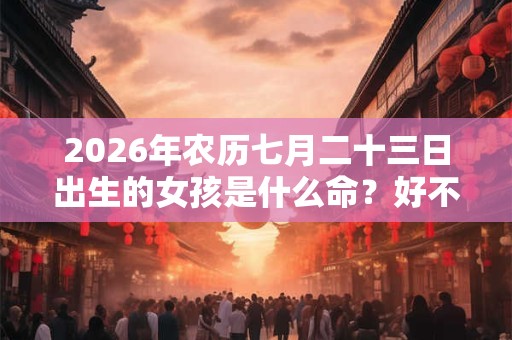2026年农历七月二十三日出生的女孩是什么命?好不好? 2026年农历七月二十三日出生的女孩是什么命?好不好?
