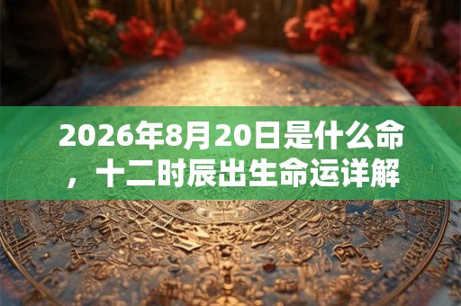 2026年8月20日是什么命，十二时辰出生命运详解