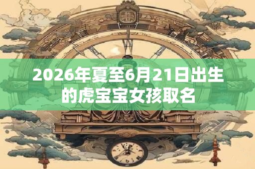 2026年夏至6月21日出生的虎宝宝女孩取名