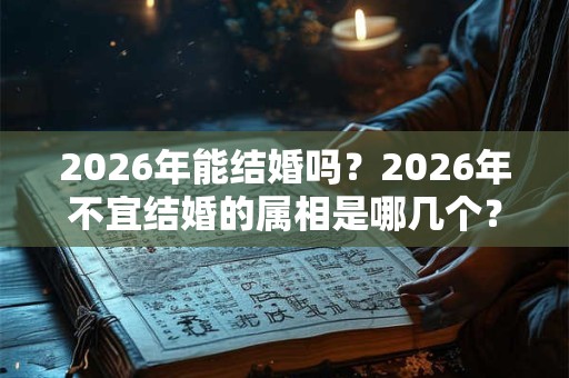 2026年能结婚吗?2026年不宜结婚的属相是哪几个? 2026年能结婚吗?2026年不宜结婚的属相是哪几个?