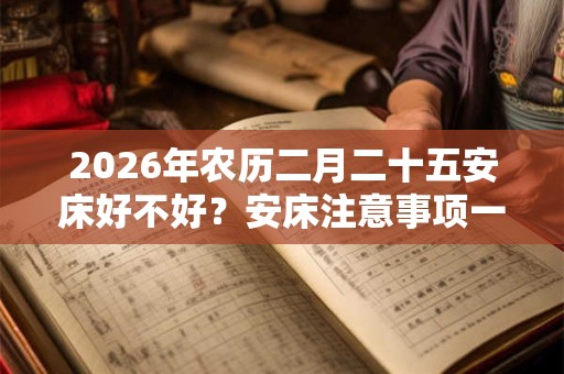 2026年农历二月二十五安床好不好？安床注意事项一览！