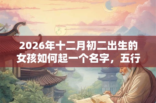2026年十二月初二出生的女孩如何起一个名字，五行属什么