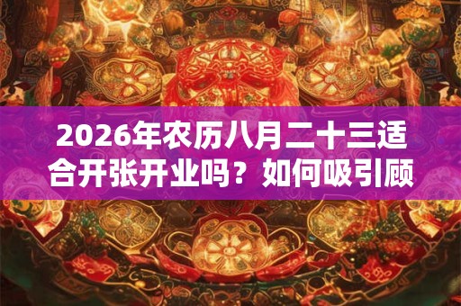 2026年农历八月二十三适合开张开业吗？如何吸引顾客？