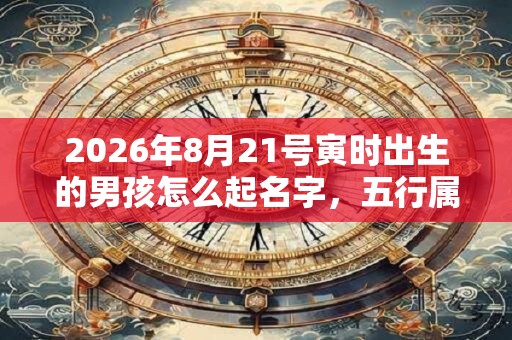 2026年8月21号寅时出生的男孩怎么起名字，五行属什么