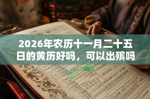 2026年农历十一月二十五日的黄历好吗，可以出殡吗？