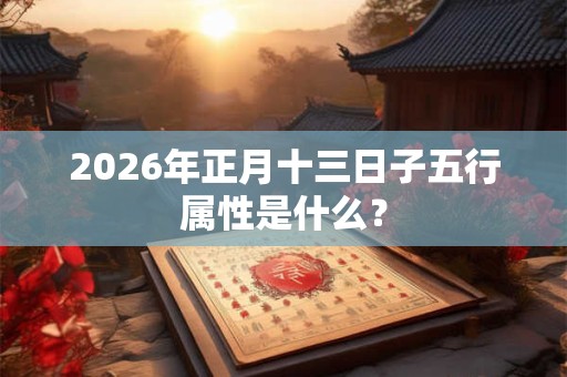 2026年正月十三日子五行属性是什么？