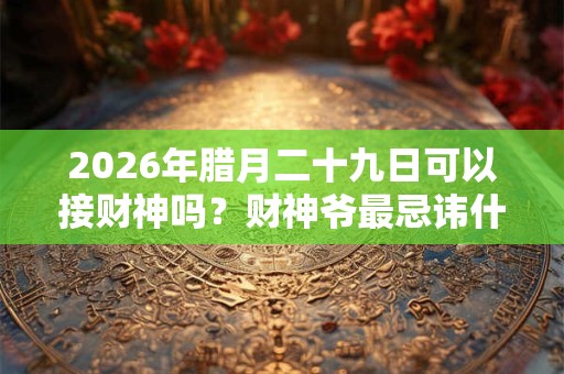 2026年腊月二十九日可以接财神吗?财神爷最忌讳什么? 2026年腊月二十九日可以接财神吗?财神爷最忌讳什么?