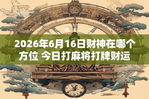 2026年6月16日财神在哪个方位 今日打麻将打牌财运方位！