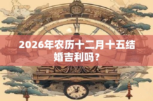 2026年农历十二月十五结婚吉利吗? 2026年农历十二月十五结婚吉利吗?