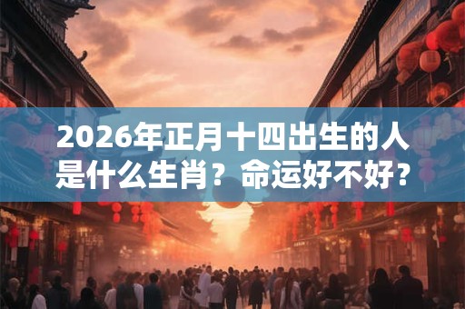2026年正月十四出生的人是什么生肖？命运好不好？