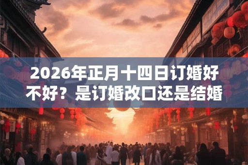2026年正月十四日订婚好不好?是订婚改口还是结婚改口? 2026年正月十四日订婚好不好?是订婚改口还是结婚改口?