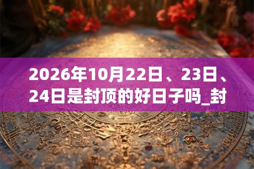 2026年10月22日、23日、24日是封顶的好日子吗_封顶可以吗 2026年10月22日、23日、24日是封顶的好日子吗_封顶可以吗