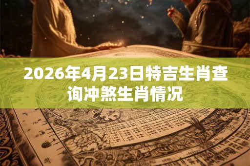 2026年4月23日特吉生肖查询冲煞生肖情况 2026年4月23日特吉生肖查询冲煞生肖情况